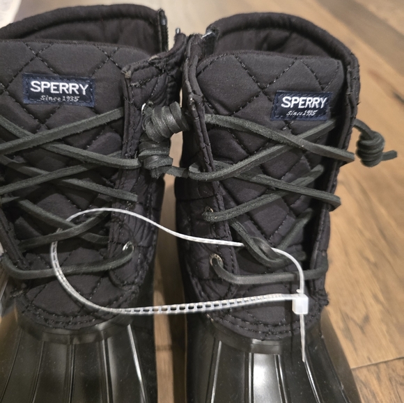 🆕 Sperry Topsider Saltwater Kids Nylon Quilt Duck Boots Fall Winter Classic - Picture 5 of 16